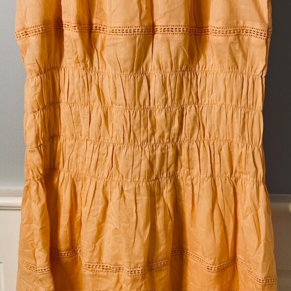 Olivia James The Label Tiered Eyelet Trim Maxi Peasant Dress NWT Size Small - Picture 6 of 10